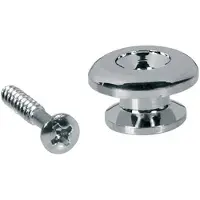 Boston EP-RR-N Kogelvormige Strap Buttons - 2-Pack, Metaal, Vernikkeld