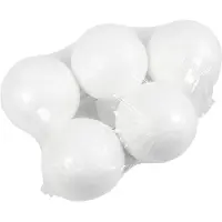 Packlinq Ballen, d 7 cm, wit, 5 stuk/ 1 doos