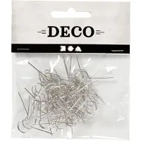 Packlinq Metalen hanger, L: 22 mm, gatgrootte 8 mm, verzilverd, 50 stuk/ 1 doos