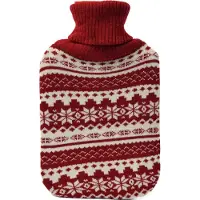 Discountershop Luxe Warmwaterkruik| 2 liter | Kruik met luxe hoes | Gekleurd hoes | water kruik voor winter| Heetwaterkruik |Hot water bottle