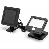 Aigostar Buitenlamp zwart Solar | LED bouwlamp 0.64W~80 Lumen schijnwerper | daglichtwit 6500K | IP44 - 2 meter kabel