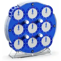 Qiyi Magnetic Clock - Gletsjerblauwe editie 2024 met nieuw magneetschema