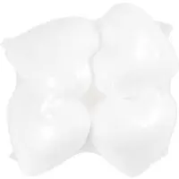 Packlinq Harten, H: 8 cm, D: 4,5 cm, wit, 5 stuk/ 1 doos