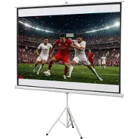 HOMCOM Projectiescherm Kunststof, metaal 203L x 152H cm Wit