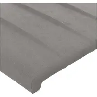 vidaXL Hoofdbord lichtgrijs 144x5x118/128 cm fluweel