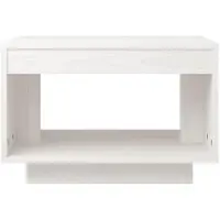 vidaXL Salontafel, wit, 50x50x33,5 cm, massief grenenhout