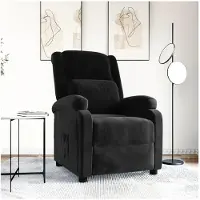 vidaXL Fauteuil verstelbaar fluweel zwart