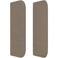 vidaXL Hoofdbord met randen 183x16x78/88 cm stof taupe