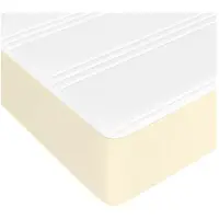vidaXL Pocketveringmatras, middenhard, crème, 180x200x20 cm, kunstleer