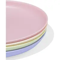 HEMA Bord Ø21.5cm kunststof - 4 stuks (multicolor)