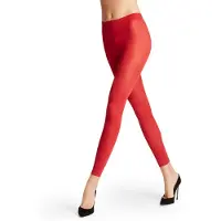 Falke Pure Matt eenkleurig materiaal ondoorzichtig 50 DEN legging dames rood - maat L