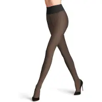 Falke High Waist Sandbank 30 DEN transparent materiaal transparent 30 DEN Panty dames zwart - maat M-L