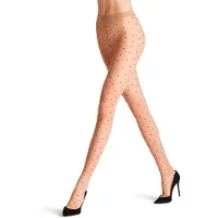 Falke Dot Bicolor transparant materiaal sheer 15 DEN panty dames transparant - maat L