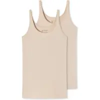 Schiesser 2 PACK Top hemdjes 95/5 - Dames Onderhemd - zand beige