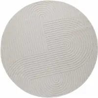 vidaXL Binnen- en buitenkleed PALMERAS Crème Ø 160 CM Polyester