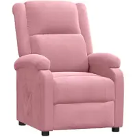 vidaXL Fauteuil verstelbaar fluweel roze