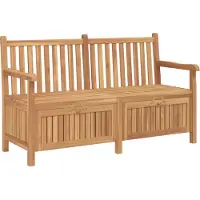 vidaXL Tuinbank met opslag 150 x 60 x 90 cm Massief Teakhout