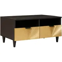 vidaXL Salontafel zwart en goud, 40 x 33 x 46 cm, houtvezel