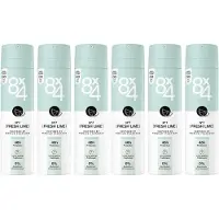 8x4 Deodorant Spray No.7 Fresh Lime - 150ml - Voordeelverpakking 6 stuks