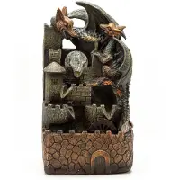 AW Gifts Tafelblad Waterornament - 35cm - Draken, Kristallen Bol & Waterwiel