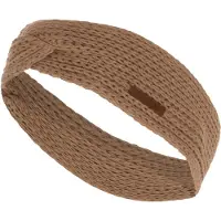 Knit Factory Joy Gebreide Dames Hoofdband - Haarband - Oorwarmers dames - Hoofdwarmer vrouwen - Hoofdband winter - Nude - Bruin - One Size