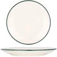 RINART Dessertbord green edge porselein 17 cm set van 6
