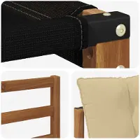 vidaXL Buiten bank set 8 st Natuurlijk en Beige