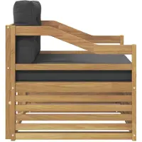 vidaXL Buitensofa Wit en antracietkleurig
