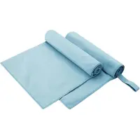 vidaXL Sporthanddoeken 2 st Blauw 100 x 50 cm Polyester en polyamide
