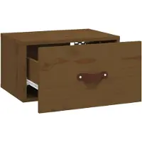 vidaXL Nachtkastje wandgemonteerd 40x29,5x22 cm honingbruin