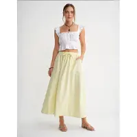 MixRay Hoge Taille Poplin Rok met Touwtje Detail