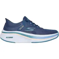 SKECHERS Performance Go Run Elevate 2.0 Banyan Textiel Dames Navy/Turquoise Sneakers