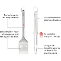 Joseph Joseph GrillOut 2-delige Inschuifbare BBQ Turner & Tongs Set