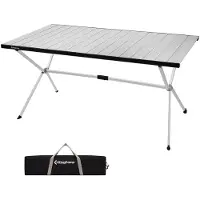 Kingcamp Campingtafel Campingroltafel Klaptafel Tuin - Opvouwtafel aluminium 146 x 80 cm