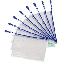 Tarifold opbergtas met ritssluiting A5 - 235x165mm - PVC - blauw - pak 8 stuks