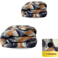 Zelesta Wonderbed Urban Brush 140x200 - Dekbed zonder overtrek - 4 Seizoenen Dekbed - Wasbaar dekbed - Hoesloos dekbed - 2 in 1 Dekbed