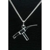 MOOYE ® - Collectie Zilveren Stratenmaker houweel ketting hanger - groot