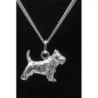 MOOYE ® - Collectie Zilveren Cairn terrier ketting hanger - groot