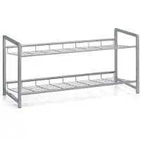 Idimex Schoenenrek SYSTEM, zilver gelakt, 2 vakken