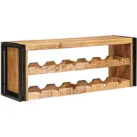 vidaXL Wijnrek Bruin 100 x 45 x 33 cm Massief Ruw Mango Hout
