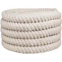 vidaXL Jute Touw 36 mm Wit 100% Tossa jute