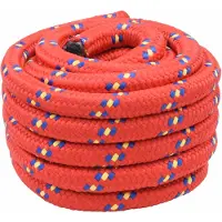 vidaXL Boottouw 4 mm 10 m Rood