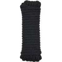 vidaXL Boottouw 2 mm 12 m Zwart Polyester
