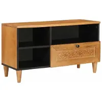 vidaXL TV Kast met lade met plank 80 x 33 x 46 cm Massief Mango Hout