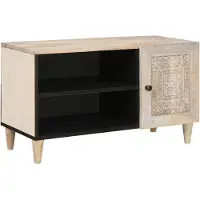 vidaXL TV Eenheden met plank Wit 80 x 33 x 46 cm Bewerkt hout