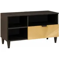 vidaXL TV-kast, zwart en goud, 80 x 33 x 46 cm, houtvezel