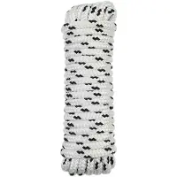 vidaXL Boottouw 12 mm 6 m Wit en zwart Polyester