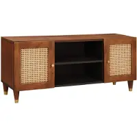vidaXL TV Kast met plank Bruin 105 x 33,5 x 46 cm Massief Mango Hout