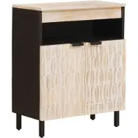 vidaXL Dressoir Witte Was Afwerking 60 x 33 x 75 cm Massief Mango Hout
