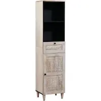 vidaXL Badkamerkast met lade Wit 38 x 33 x 160 cm Bewerkt hout
